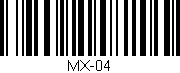 Código de barras (EAN, GTIN, SKU, ISBN): 'MX-04'