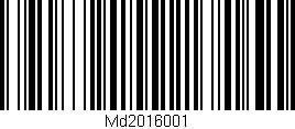 Código de barras (EAN, GTIN, SKU, ISBN): 'Md2016001'
