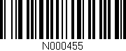 Código de barras (EAN, GTIN, SKU, ISBN): 'N000455'