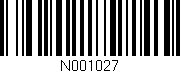 Código de barras (EAN, GTIN, SKU, ISBN): 'N001027'