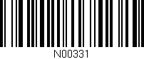 Código de barras (EAN, GTIN, SKU, ISBN): 'N00331'