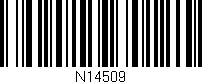 Código de barras (EAN, GTIN, SKU, ISBN): 'N14509'