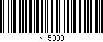 Código de barras (EAN, GTIN, SKU, ISBN): 'N15333'