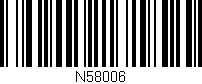 Código de barras (EAN, GTIN, SKU, ISBN): 'N58006'