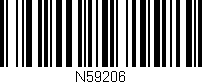 Código de barras (EAN, GTIN, SKU, ISBN): 'N59206'