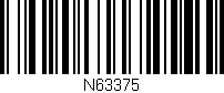 Código de barras (EAN, GTIN, SKU, ISBN): 'N63375'