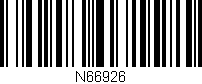 Código de barras (EAN, GTIN, SKU, ISBN): 'N66926'
