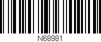 Código de barras (EAN, GTIN, SKU, ISBN): 'N68981'