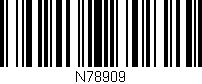 Código de barras (EAN, GTIN, SKU, ISBN): 'N78909'
