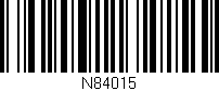 Código de barras (EAN, GTIN, SKU, ISBN): 'N84015'