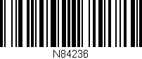 Código de barras (EAN, GTIN, SKU, ISBN): 'N84236'