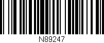 Código de barras (EAN, GTIN, SKU, ISBN): 'N89247'