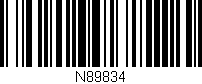 Código de barras (EAN, GTIN, SKU, ISBN): 'N89834'