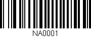 Código de barras (EAN, GTIN, SKU, ISBN): 'NA0001'