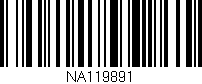 Código de barras (EAN, GTIN, SKU, ISBN): 'NA119891'