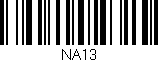 Código de barras (EAN, GTIN, SKU, ISBN): 'NA13'