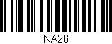 Código de barras (EAN, GTIN, SKU, ISBN): 'NA26'