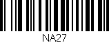 Código de barras (EAN, GTIN, SKU, ISBN): 'NA27'