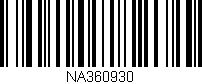 Código de barras (EAN, GTIN, SKU, ISBN): 'NA360930'