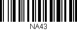 Código de barras (EAN, GTIN, SKU, ISBN): 'NA43'