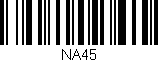 Código de barras (EAN, GTIN, SKU, ISBN): 'NA45'