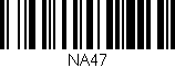 Código de barras (EAN, GTIN, SKU, ISBN): 'NA47'