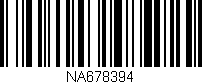Código de barras (EAN, GTIN, SKU, ISBN): 'NA678394'