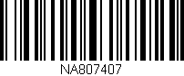 Código de barras (EAN, GTIN, SKU, ISBN): 'NA807407'