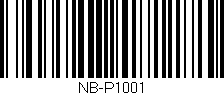 Código de barras (EAN, GTIN, SKU, ISBN): 'NB-P1001'