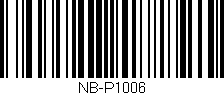 Código de barras (EAN, GTIN, SKU, ISBN): 'NB-P1006'