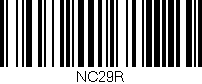 Código de barras (EAN, GTIN, SKU, ISBN): 'NC29R'