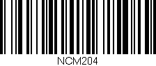 Código de barras (EAN, GTIN, SKU, ISBN): 'NCM204'