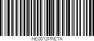 Código de barras (EAN, GTIN, SKU, ISBN): 'NE0012PRETA'