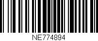 Código de barras (EAN, GTIN, SKU, ISBN): 'NE774894'