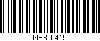 Código de barras (EAN, GTIN, SKU, ISBN): 'NE820415'