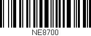 Código de barras (EAN, GTIN, SKU, ISBN): 'NE8700'