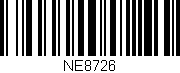 Código de barras (EAN, GTIN, SKU, ISBN): 'NE8726'