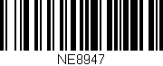Código de barras (EAN, GTIN, SKU, ISBN): 'NE8947'
