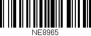 Código de barras (EAN, GTIN, SKU, ISBN): 'NE8965'