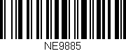 Código de barras (EAN, GTIN, SKU, ISBN): 'NE9885'