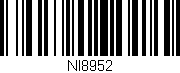 Código de barras (EAN, GTIN, SKU, ISBN): 'NI8952'