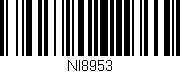 Código de barras (EAN, GTIN, SKU, ISBN): 'NI8953'