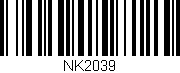 Código de barras (EAN, GTIN, SKU, ISBN): 'NK2039'