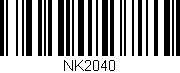Código de barras (EAN, GTIN, SKU, ISBN): 'NK2040'