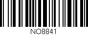 Código de barras (EAN, GTIN, SKU, ISBN): 'NO8841'