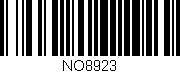 Código de barras (EAN, GTIN, SKU, ISBN): 'NO8923'