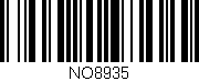Código de barras (EAN, GTIN, SKU, ISBN): 'NO8935'