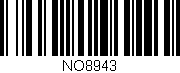 Código de barras (EAN, GTIN, SKU, ISBN): 'NO8943'