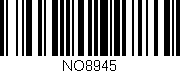 Código de barras (EAN, GTIN, SKU, ISBN): 'NO8945'