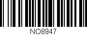 Código de barras (EAN, GTIN, SKU, ISBN): 'NO8947'